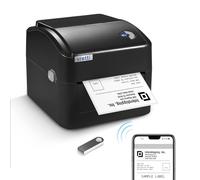 vretti Thermal Label Printer 4x6, Built-in Large label Tray, WiFi & USB for Royal Mail, Vinted, Amazon, eBay, No Ink/Toner, 99.99% Scan Success, 3x Longer Lifespan