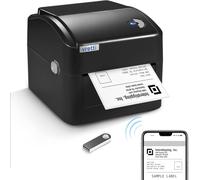 vretti Thermal Label Printer 4x6, Built-in Large label Tray, WiFi & USB for Royal Mail, Vinted, Amazon, No Ink/Toner, 99.99% Scan Success, 3x Longer Lifespan