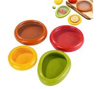 Vrexziy 4Pcs Silicone Fruit Storage Box, Silicone Fruit and Vegetable Storage Containers Set, Anti-Oxidation Food Savers for Fridge Fresh Stretch Pod for Fruits and Vegetables