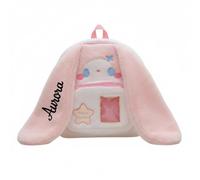 VRFASHION Custom Easter Bunny Ear Backpack for Teen, Cute Bag With Embroidered Name for Travel Work,With Bunny Ear, Pink