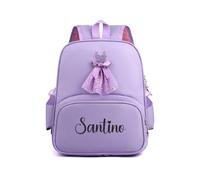 VRFASHION Personalized Ballet Dance Backpack for Dancer w/Embroidery Name, A02-purple, 10.2"L x 5.1"W x 13"H, Rucksack Backpacks