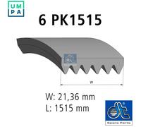 VRIBBED BELT 3.34338 FOR CAWB/CAWA/CCTA/CCTB/CBFA/CCZA/CCZB/CESA/CETA/CGM 2.0L