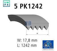 VRIBBED BELT 6.31507 FOR Z18XE/18XELZ 16 XE 1.6L 4cyl