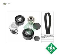 Multi-ribbed V-belt kit with freewheel belt pulley 529 0049 20 INA for BMW 1 3