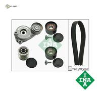 Multi-ribbed V-belt kit with freewheel belt pulley 529 0050 20 INA for JEEP