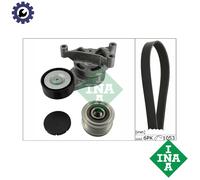 Multi-ribbed V-belt kit with freewheel belt pulley 529 0052 20 INA for VW AUDI