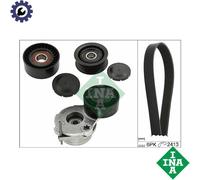 INA V-ribbed belt set 529 0484 10 Check alternator freewheel clutch & replace if necessary AUDI: A6 C7 Avant, A7 Sportback, A6 C7 Saloon
