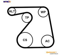 VRIBBED BELT SET 6PK1360K1 FOR OPEL A 13 DTC/Z 13 DTJ 1.2L 4cyl CORSA D