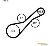VRIBBED BELT SET 6PK915K1 FOR PEUGEOT CITROËN TOYOTA YARIS/Hatchback/Van AYGO