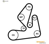 Contitech 7pk1970 K1 Continental Multi V Belt Kit