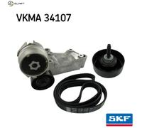 V-Ribbed Belt Set SKF VKMA 34107 Fits Ford Focus Tourneo Connect Transit Connect