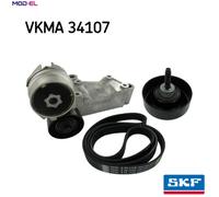 V-Ribbed Belt Set SKF VKMA 34107 Fits Ford Focus Tourneo Connect Transit Connect