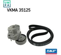 Multi-ribbed V-belt kit VKMA 35125 SKF for OPEL ASTRA F Saloon ASTRA F Hatchback