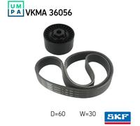 V-Ribbed Belt Set SKF VKMA 36056 Fits Renault Clio Modus / Grand Modus Twingo
