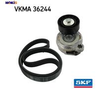 SKF V-Ribbed Belt Set VKMA 36244 - Fits Volvo S60 S80 V60 V70 XC60 XC70 - 5 Ribs