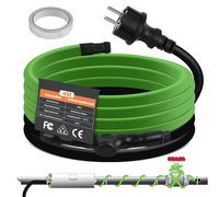 Vrietina Self-Regulating Heating Cable, 4 m Frost Protection Heating Cable with Built-in Thermostat to Protect Water Pipes Ideal for Plants Waterproof with Protective Contact Plug 35 W/m 230 V IP65
