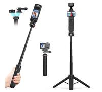 VRIG 20.8" Extendable Mini Tripod for DJI Osmo Pocket3,Portable Selfie Stick Handle Grip Desktop with Magnetic Quick Release 1/4" Screw Vlog for Insta360 X5/X4/X3,DJl OSMO Action 6/5Pro/4/3