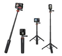 VRIG 20 Inch Selfie Stick Tripod with Go Pro Universal Accessories, Mini Extension Pole and Tripod for Go Pro Hero 13/12/11/10/9/Max, DJI Osmo Action 5 Pro/4, Insta 360 Ace/Ace Pro