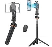 VRIG 21.6" Magnetic Selfie Stick Tripod with Wireless Remote, Extendable Phone Stand Tripod for Magsafe for iPhone 16 15 14 13 12 Pro Max Series, All Android Phones with Magnetic Ring