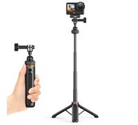 VRIG 40cm/15.7" Mini Selfie Stick Tripod for Action Camera, 360° Adjustable Head, Portable Vlog Handle Grip for DJI Osmo Action 6/5 Pro/ 4/3, Insta 360 Ace Pro 2/ Ace, Go Pro Hero 13/12/ 11/10/ 9