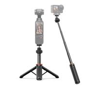 VRIG 40cm/15.7" Telescopic Selfie Stick Tripod for Action Camera, AC-87 Handle Grip Extension Stick with 1/4" Screw Ball-Head Tripod Mount for DJI Osmo Pocket 3, Xtra Muse, Cameras for Vlog Filming