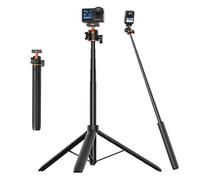 VRIG 55" Action Camera Selfie Stick Tripod for DJI Osmo Action 5 Pro/ 4/3, Magnetic Quick Release Adapter, 360° Ball Head & Cold Shoe Mount, 13 to 55 inches Extendable Rod, AC-40S