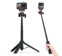 VRIG 55cm/21″ Quick-Release Selfie Stick Tripod for DJI Osmo Nano/Action 6 | Dual-Direction Quick-Release Adapter Mount, 360° Ball-Head & Cold Shoe, Action Camera Tripod Handle Grip, AC-40N