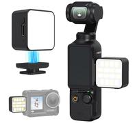 VRIG FD-02 Mini Magnetic Video Light with Metal Patch for DJI Osmo Pocket 3, 3000K-6000K USB-C Action Camera Fill Light for DJI Osmo Action 5 Pro/4/3, Pocket 2 and Cages (Black)