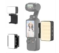 VRIG FD-08 Mini Video Light for DJI Osmo Pocket 3, IPX4 Waterproof, 32 LEDs, 2700K-9000K, CRI ≥95+, 500mAh, Adjustable Brightness/Color Temperature/Angle, Rechargeable Auxiliary Fill Light