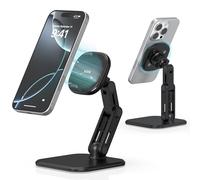 VRIG Magnetic Phone Stand for Desk,Adjustable Foldable & Portable Stand with Angle Adjustment Cell Phone Holder for iPhone 16 15 14 13 Pro Max & MagSafe Case