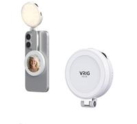 VRIG Magnetic Selfies Light, LED Fill Light Compatible with Mag-Safe,Portable 360° LED Selfie Ring Fill Light with Mirror for Selfies/Photography/TikTok/Zoom Calls/Video Conference, White