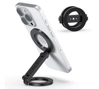 VRIG MG-26 Dual Magnetic Phone Tripod Mount with 1/4" Screw Hole Compatiable with Mag Safe for iPhone 16 15 14 13 12 All Series, Foldable Portable Magnetic Phone Stand for Travel, Car, and Gym