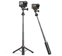 VRIG Mini Selfie Stick Tripod Stand for GoPro Hero 13 12 11 10 9,360 Portable Vlog Camera Selfie Stick Handle Grip Monopod for Insta360 X5/DJI Osmo Action 6 5 pro Osmo Nano Accessories