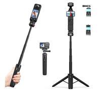VRIG Pocket 3 Selfie Stick Tripod for Action Camera,Extendable Mini Tripod Stand with Quick Release 1/4" Screw for DJI OSMO 360, Action 5Pro/4/3,Insta 360 X5/X4,Go Pro Hero 13 12 11 10 9,Session