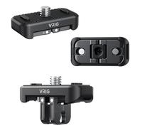 VRIG Quick Release Mount for Insta 360 X4 (New Version),Snap-On Magnetic 2 Prong Mount and 1/4" Screw Compatible with Tripod Fixed Action Camera Selfie Stick