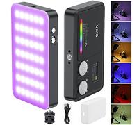 VRIG RGB Video Light, Portable LED Camera Light with Soft Diffuser, 2500K-9000K, 3600 mAh, 20 Effects, 140 LEDs, OLED Display, for Photography, Video, Content Creation