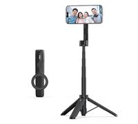 VRIG TP-27 Magnetic Selfie Stick Tripod, 55 cm Mini Telescopic Smartphone Tripod with Cold Shoe & Double-Sided Magnetic Mobile Phone Holder, Compatible with iPhone 16, 15, 14, 13, 12 Series