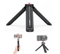 VRIG TP05 Extendable Mini Camera Tripod with 1/4" Screw, Portable Desktop Tripod Selfie Stick Handle Grip Handheld Mount for Camera Vlog Cell Phone Holder Fill-in Light Gimbal Grip Stabilizer