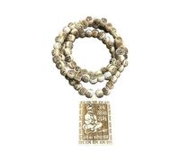 Vrindavan Shopi Sitaram Bageshwar Dham Religious Mala, Ram Ram Engraved Beads with Devotional Locket Pendant