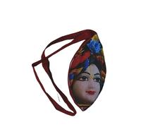 Vrindavanstore.in Beautiful Handmade Jaap Bag of Radhe Krishna Ji - Multicolor Cotton Chanting Bag with Zip Pocket for Prayer Beads, Multicolour, M