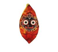 Vrindavanstore.in Jagannath Ji Jaap Mala Bag with Zipper Pocket-Jagannath Ji Bead Bag-Jagannath Ji Jholi-Gomukhi Japa Mala Bag-Japa Mala Bag-Beads Bag for Chanting.