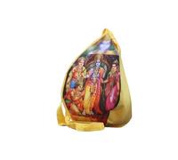 Vrindavanstore.in Ram Darbar Jhanki Ji Jaap Bag - Beautiful Handmade Cotton Bag with Zipper Pocket for Meditation & Chanting Beads
