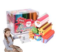 Vriusi 6pcs Creative Cartoon Christmas Character, Christmas Erasers for Kids, Set of 6 Long Novelty Christmas Erasers, Colorful Elk Erasers, 3D Cute Winter Holiday Erasers for School Work