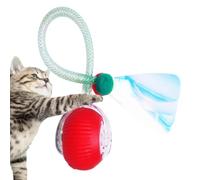 Vriusi Cat Ball Toy, Automatic Cat Toy Rolling Ball with Elastic Mesh Tail, Interactive Cat Toys, Cat Balls for Indoor Entertainment, Small & Big Cats, Fun for Cats and Dogs