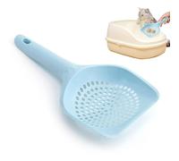 Vriusi Cat Poop Shovel Scoop | Poop Cleaner Corner Shovel - Non Stick Sifter, Cat Poop Scooper with Long Handle, Ergonomic and Fast Cat Scooper for Home Poop Box