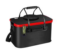Vriusi Fish Bucket, Foldable Fishing Bucket | Live Bait Bucket with Aerator, EVA Foldable Fish Container Portable Water Resistant with Air Pump for Outdoor Travel and