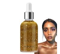 Vriusi Highlighter Body Oil, Body Makeup Dry High Gloss Shiny Oil, Moisturizing Body Makeup Shine Glitter for Shoulders, Face, Eyes, Legs