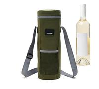 Vriusi Insulated Wine Bag, Portable Wine Cooler Bag, Barrel Red Wine Bag, Wine Bag Tote, Wine Tote Drink Carrier, Portable Wine Bag, Foldable Camping Tote, Army Green, riferimento alla