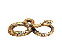 Vriusi Realistic Snakes, Brass Snake Sculpture, Snake, Bronze Snake Figurine, Lucky Snake Sculpture, Fantasy Snake Figurine, Animal Decor Accents, Snake Home Decor, Collectible Snak, Single