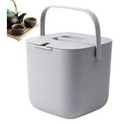 Vriusi Tea Dregs Bucket, Tea Sorting Trash Can, Portable Tea Waste Storage, Tea Bucket Trash Bin, Lid Handle Tea Waste Holder, 6.5L Loose Tea Storage, Tea Waste Management, Kitchen Tea Trash Can